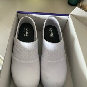 White Slip-On Clogs-nurse